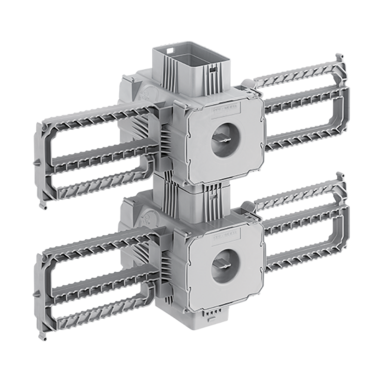 Einlasskasten mit Flügel NUP 2x1